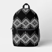 Sac À Dos Imprimé Art tribal noir et blanc (Recto)