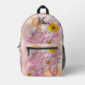 Sac À Dos Imprimé Artisan doux dégradé aquarelle ligne d'encre (Recto)