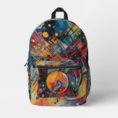 Sac À Dos Imprimé Artiste Abstrait coloré (Recto)