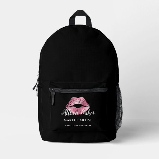 Sac À Dos Imprimé Artiste de maquillage rose Kiss Professional (Recto)