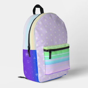 Sac À Dos Imprimé Artiste multicolore violet clair