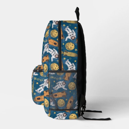 Sac À Dos Imprimé Astronaut de singe spatial, Monogramme d'enfant pe (Droite)