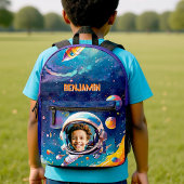 Sac À Dos Imprimé Astronaut Deep Space Sky Planets Photo Kids Gift