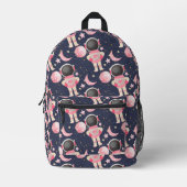 Sac À Dos Imprimé Astronaut Motif de fille spatiale (Recto)