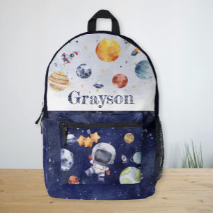 Sac À Dos Imprimé Astronaut personnalisé Planet Galaxy Kids