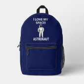 Sac À Dos Imprimé Astronaute J'aime Mon Espace Astronaute (Recto)