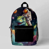 Sac À Dos Imprimé Astronaute sur Dino dans l'espace 