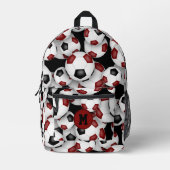 Sac À Dos Imprimé Athlètes maroon noir monogrammed (Recto)