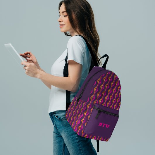 Sac À Dos Imprimé Attentes de raisin Super Disco violet