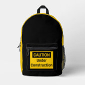 Sac À Dos Imprimé ATTENTION en cours de construction (Recto)