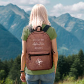 Sac À Dos Imprimé Aventure Brown Voyage en cuir personnalisé