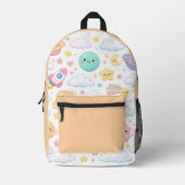 Sac À Dos Imprimé Aventure spatiale pastel rêveuse (Recto)