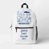 Sac À Dos Imprimé Aventure Vacances en famille (Recto)