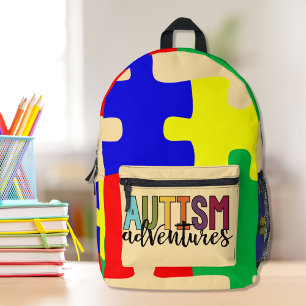 Sac À Dos Imprimé Aventures de l'autisme - Pièces de puzzle