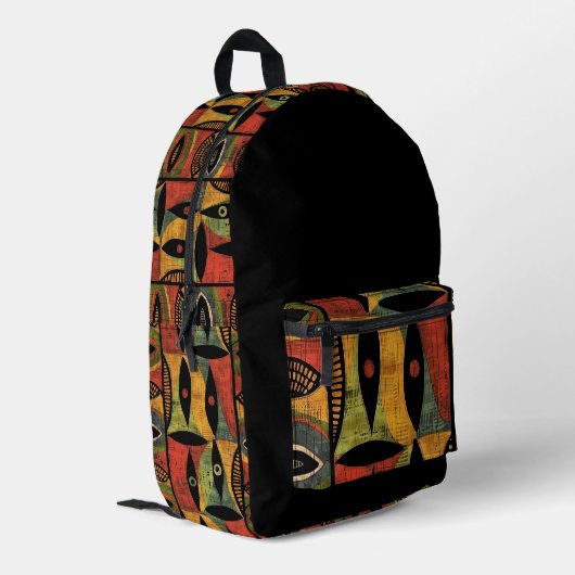 Sac À Dos Imprimé Aztec Design noir (Coin arrière gauche)