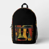 Sac À Dos Imprimé Aztec Design noir (Recto)