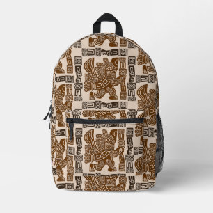 Sac À Dos Imprimé Aztec Eagle Guerrier Tribal Art antique