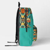 Sac À Dos Imprimé Aztec Native American Design sur Turquoise (Gauche)