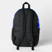 Sac À Dos Imprimé Azure Elegance : Design de style bleu unique (Verso)