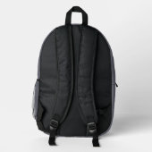 Sac À Dos Imprimé B Grey-Wht scolarisé (Verso)