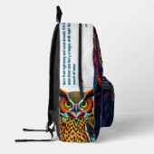 Sac À Dos Imprimé Backpack “Electric Dream Owl” – Night Vision Act. (Gauche)