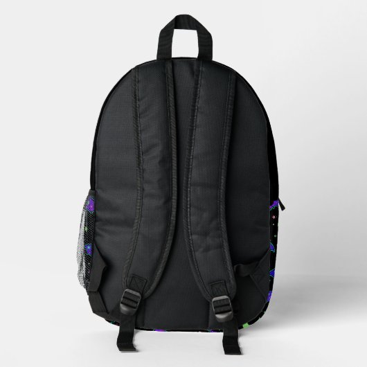 Sac À Dos Imprimé Backpack - "Purple Bats" (Verso)