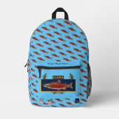 Sac À Dos Imprimé Badge du pêcheur de combat de l'Alaska (Recto)