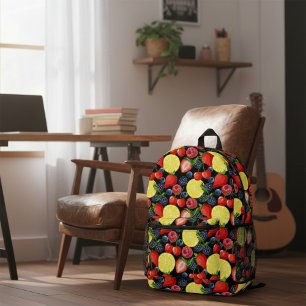 Sac À Dos Imprimé Baies et tranches de citrus