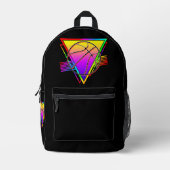 Sac À Dos Imprimé Balle de basket-ball moderne rétro (Recto)