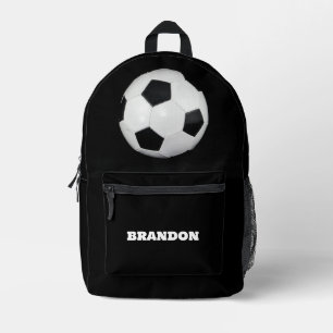 Sac À Dos Imprimé Ballon de football garçon noir élégant personnalis