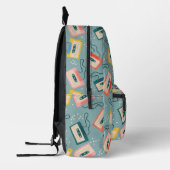 Sac À Dos Imprimé Bande de cassette Motif Monogramme bleu (Gauche)