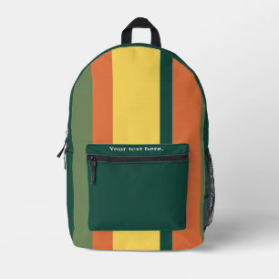 Sac À Dos Imprimé Bandes jaune vert orange