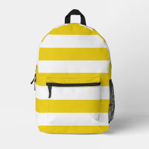 Sac À Dos Imprimé Bandes Jaunes, Blancs, Motif rayé