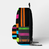 Sac À Dos Imprimé Bandes néon (Droite)