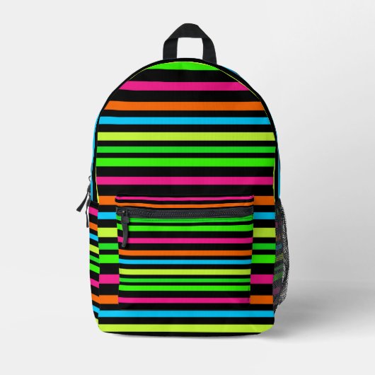 Sac À Dos Imprimé Bandes néon (Recto)