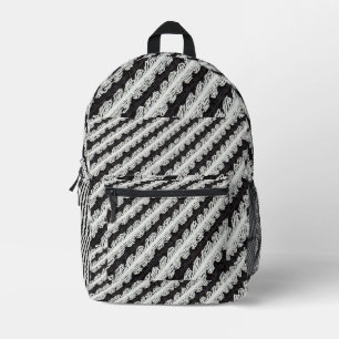 Sac À Dos Imprimé Bandes noires et blanches
