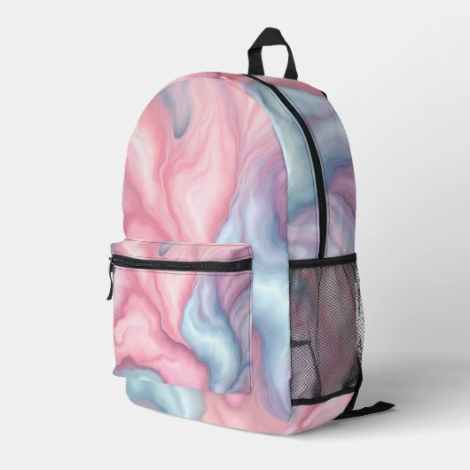 Sac À Dos Imprimé Barbe à papa abstraite (Coin arrière droit)