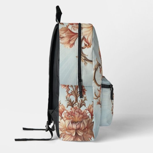 Sac À Dos Imprimé Baroque Rose (Gauche)