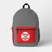 Sac À Dos Imprimé Baseball (Recto)