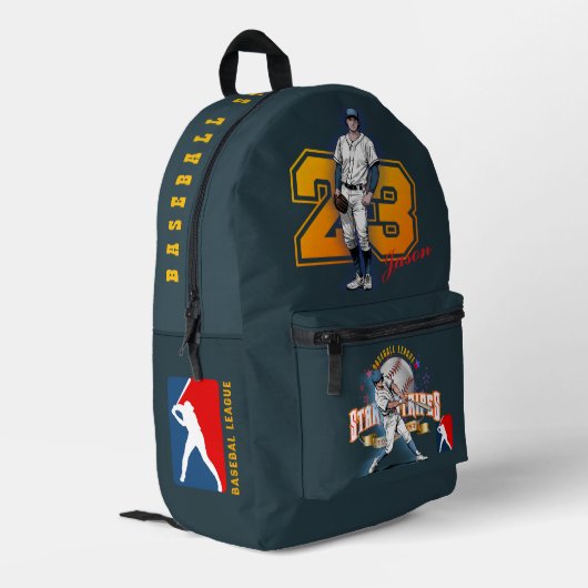 Sac À Dos Imprimé Baseball Stars & Stripes (mode D) | (Coin arrière gauche)