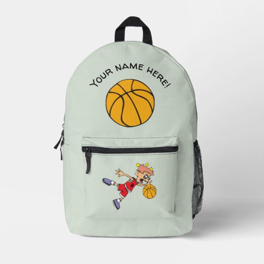 Sac À Dos Imprimé Basket-ball (Recto)