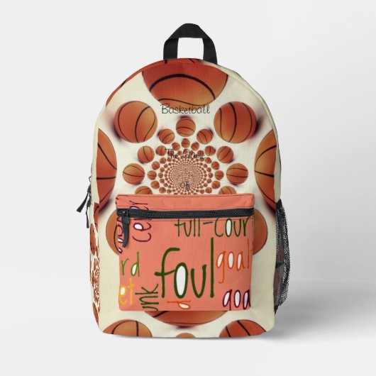 Sac À Dos Imprimé Basket-ball Kaleidoscope Jeu des Champions (Recto)