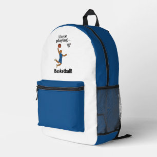 Sac À Dos Imprimé Basketball J'adore Jouer Au Basketball