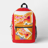 Sac À Dos Imprimé Baskets De Retour À L'École (Recto)