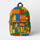 Sac À Dos Imprimé Bâtiments Motif peau Jouer Bricks (Recto)