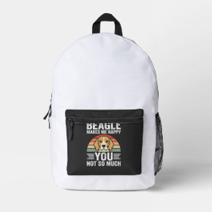 Sac À Dos Imprimé Beagle Me Rend Heureux Amoureux Des Chiens