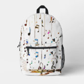 Sac À Dos Imprimé Beats mélodiques : Tendance de la mode inspirée pa (Recto)