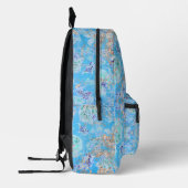 Sac À Dos Imprimé Beau bleu pastel floral (Gauche)