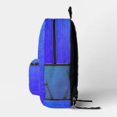 Sac À Dos Imprimé Beau Monogramme Bleu Uni (Droite)