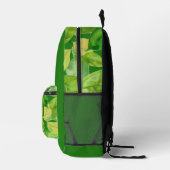 Sac À Dos Imprimé Beaux Feuilles verts tropicaux seulement (Droite)
